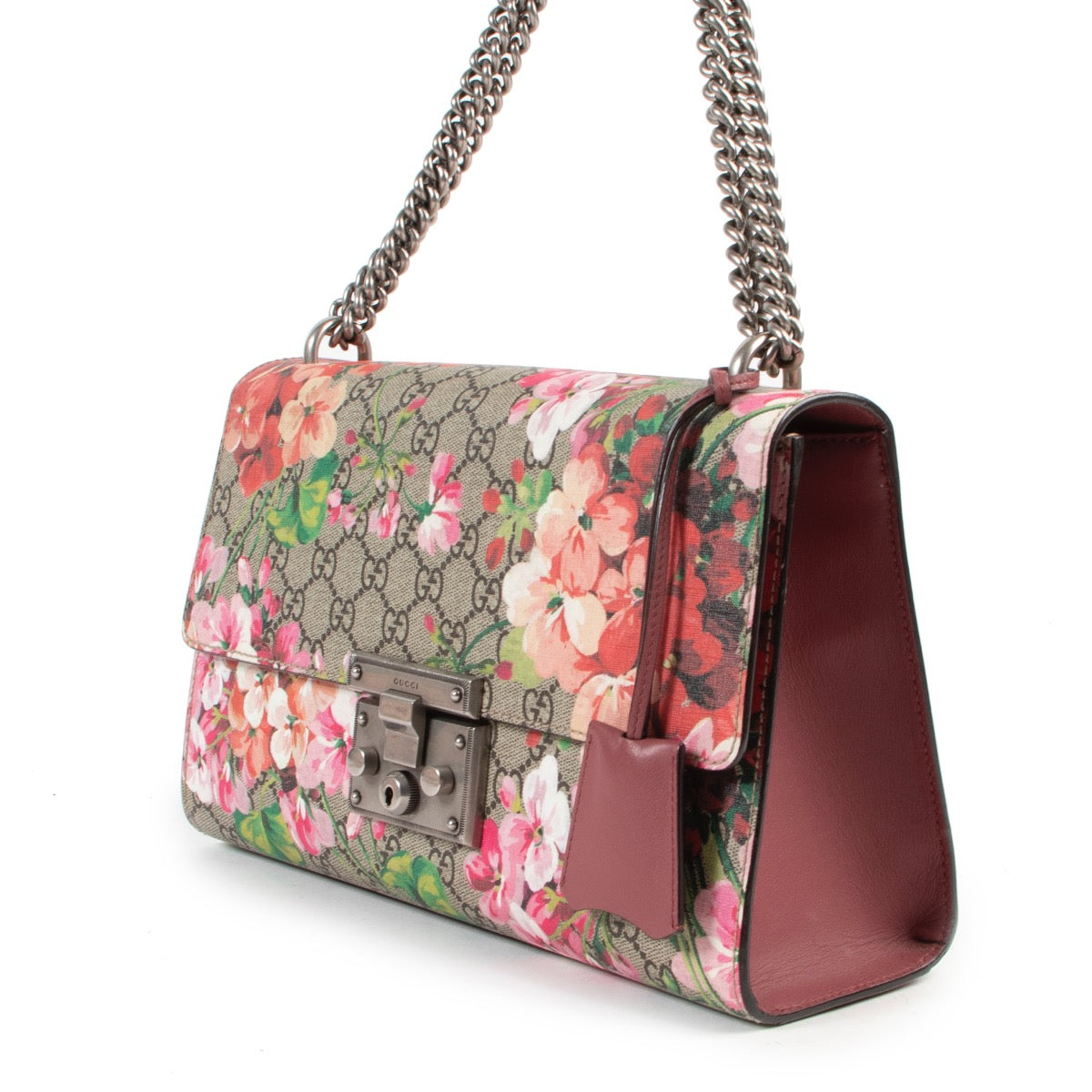 Winkel veilig online authentieke Gucci Bloom padlock Crossbody Bag voor de juiste prijs.
