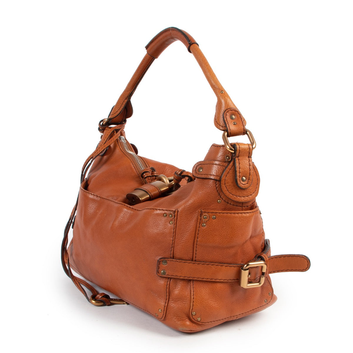 Achetez en ligne second main ce sac Chloé padlock en cuir brune chez Labellov.com.