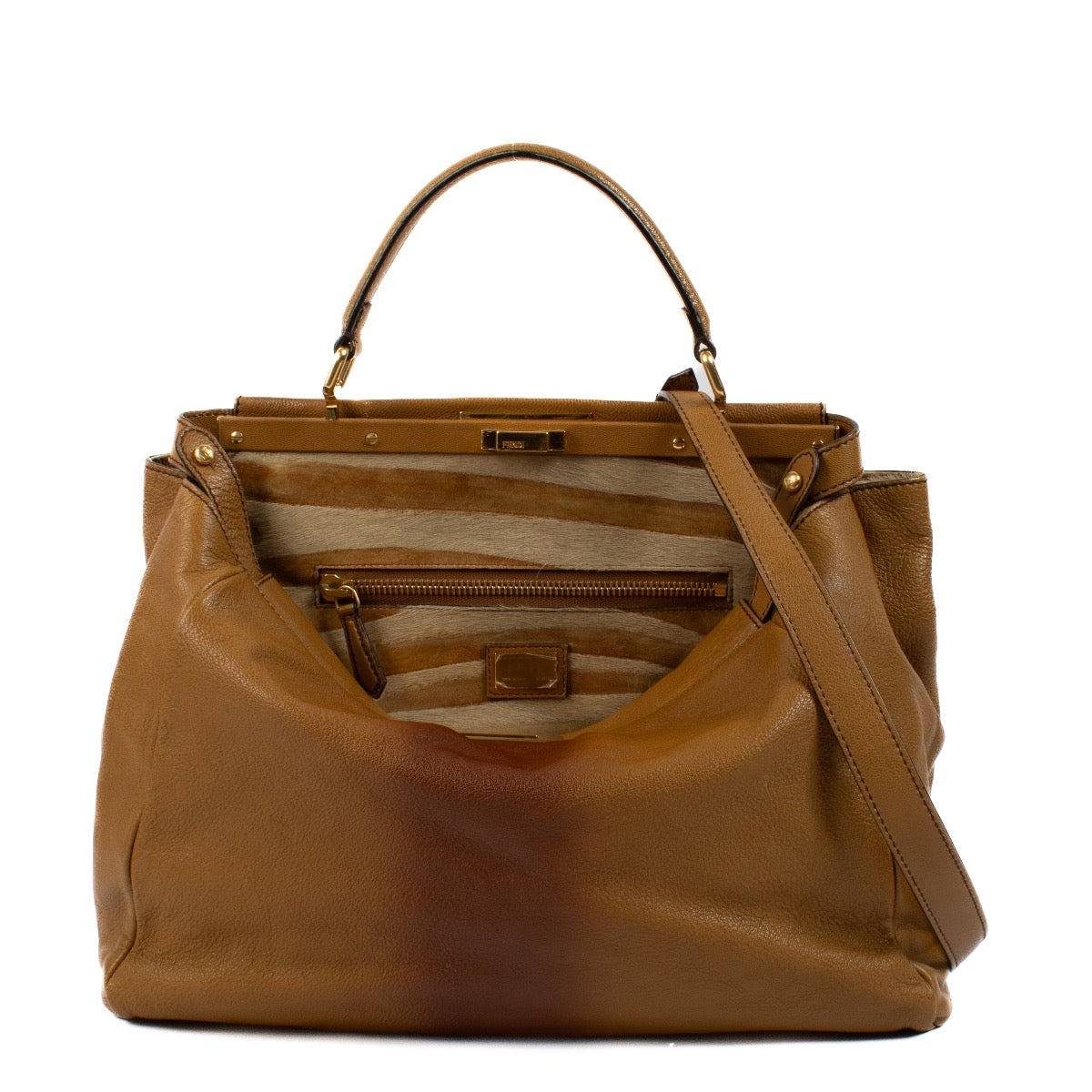Shop 100% authentic secondhand Fendi Brown Peekaboo Large Top Handle Bag on Labellov.com