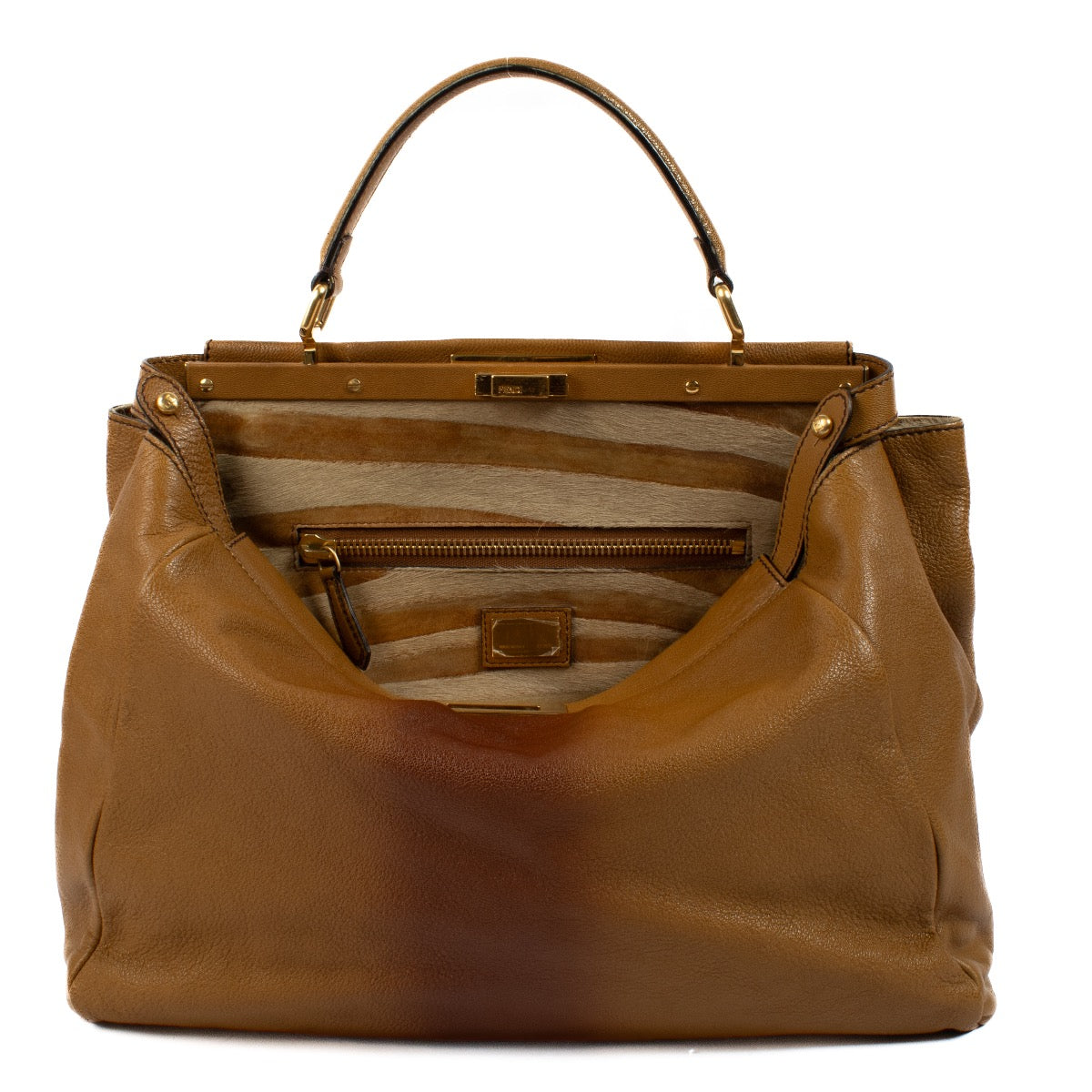 Shop 100% authentic secondhand Fendi Brown Peekaboo Large Top Handle Bag on Labellov.com