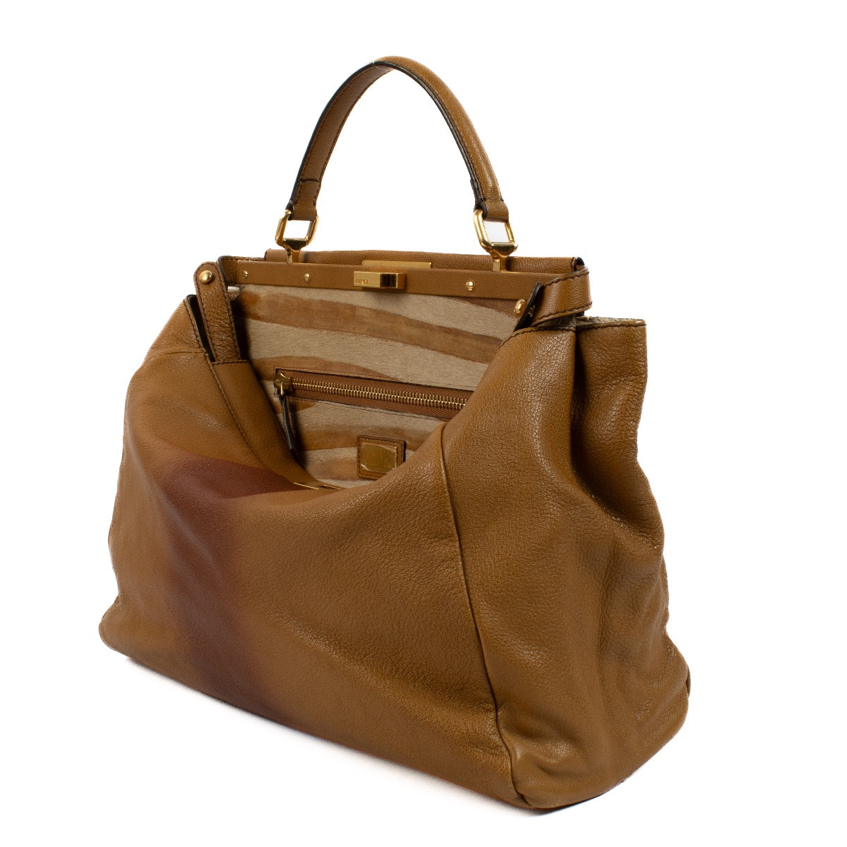 Shop 100% authentic secondhand Fendi Brown Peekaboo Large Top Handle Bag on Labellov.com