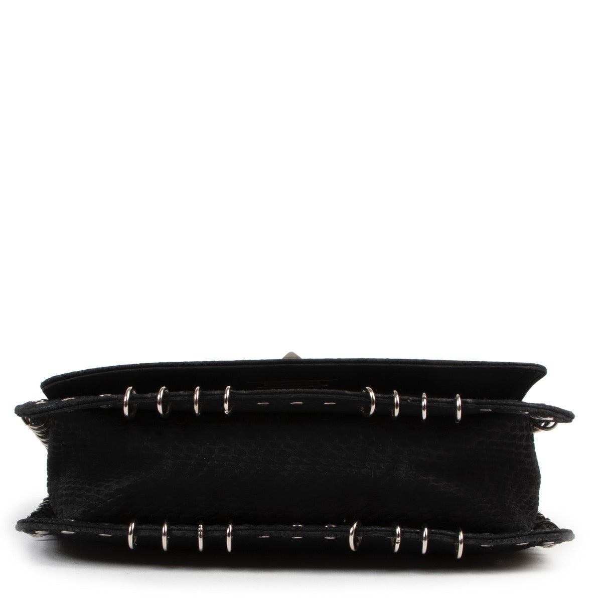 Shop safe online authentic Pucci Black Python Embossed Leather Marquise Crossbody Bag.