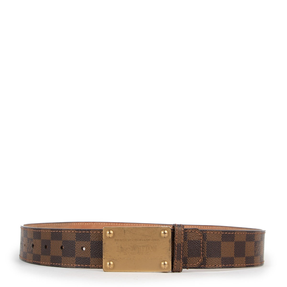 Shop second hand designer vintage Louis Vuitton Inventeur Damier Ebene Belt at Labellov