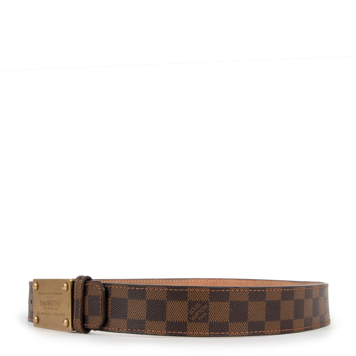 Shop second hand designer vintage Louis Vuitton Inventeur Damier Ebene Belt at Labellov