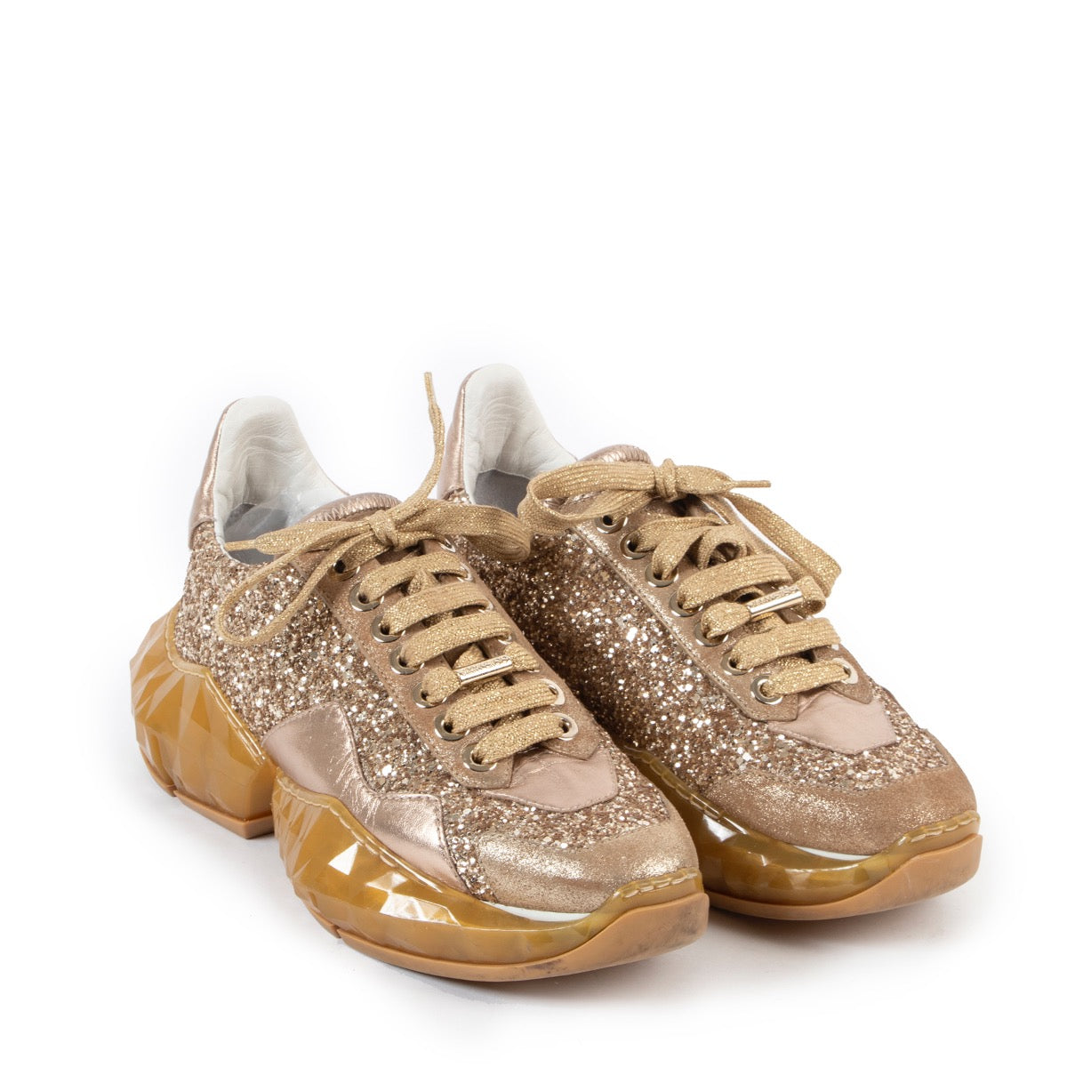 Shop safe online at Labellov in Antwerp this 100% authentic second hand Jimmy Choo Diamond Glitter Sneakers - Eu 37,5