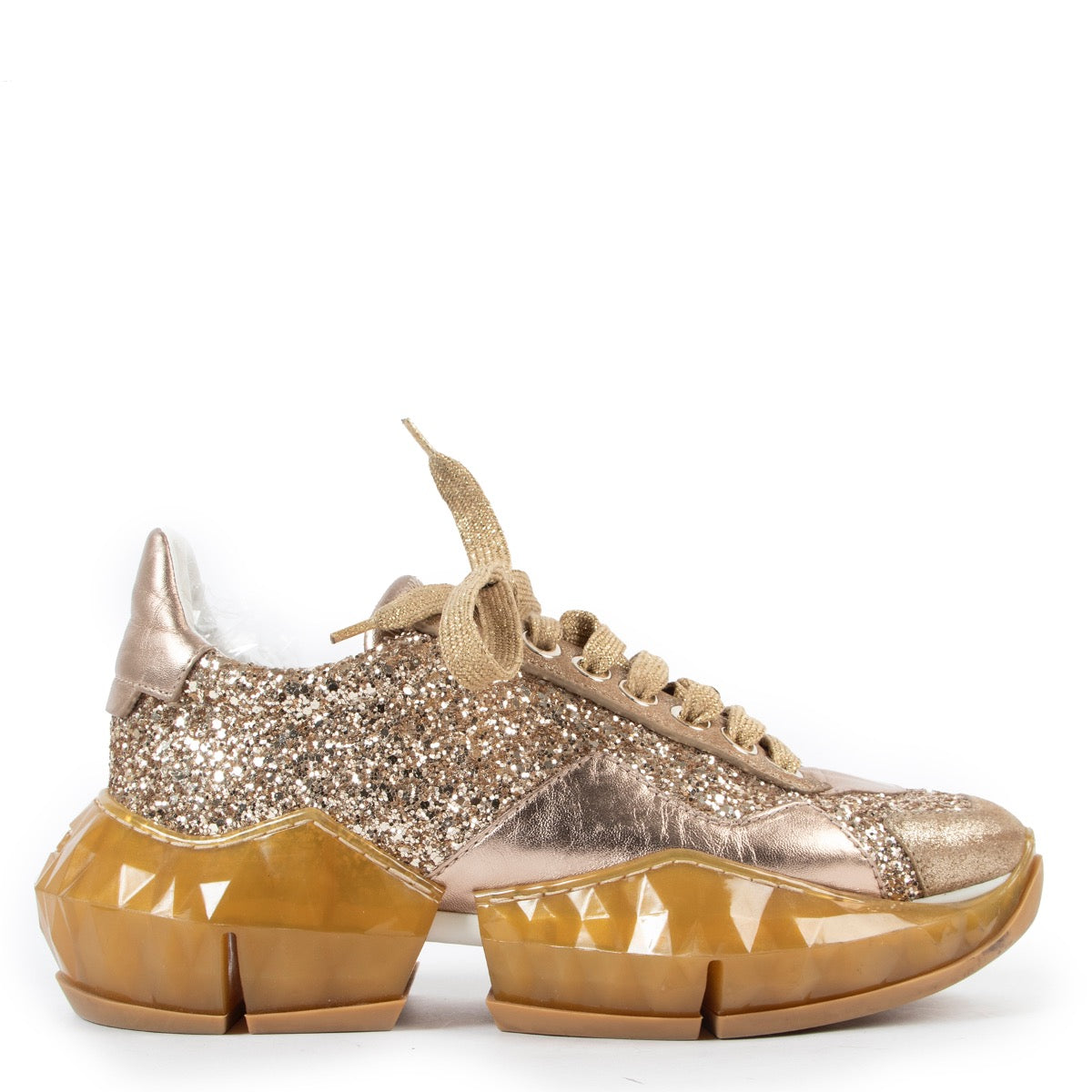 Shop safe online at Labellov in Antwerp this 100% authentic second hand Jimmy Choo Diamond Glitter Sneakers - Eu 37,5