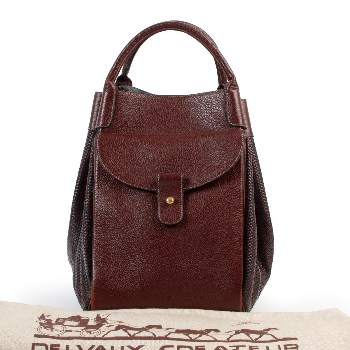 Delvaux burgundy shoulder bag, Delvaux shoulder bag, Delvaux top handle, Delvaux bag, Preloved Delvaux bag, Delvaux bag in good condition.