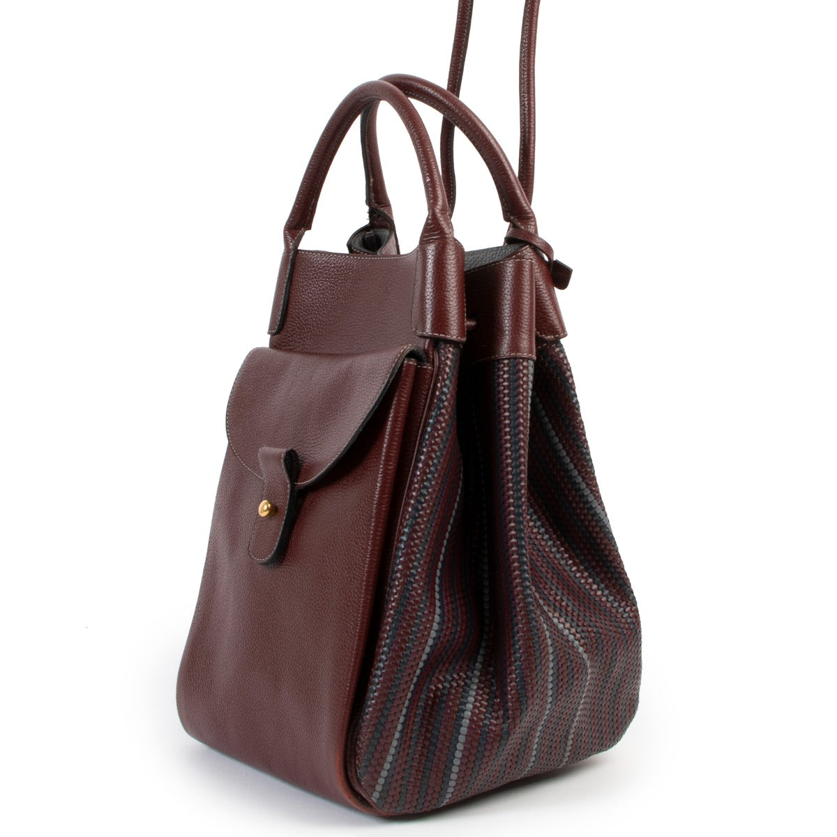 Delvaux burgundy shoulder bag, Delvaux shoulder bag, Delvaux top handle, Delvaux bag, Preloved Delvaux bag, Delvaux bag in good condition.