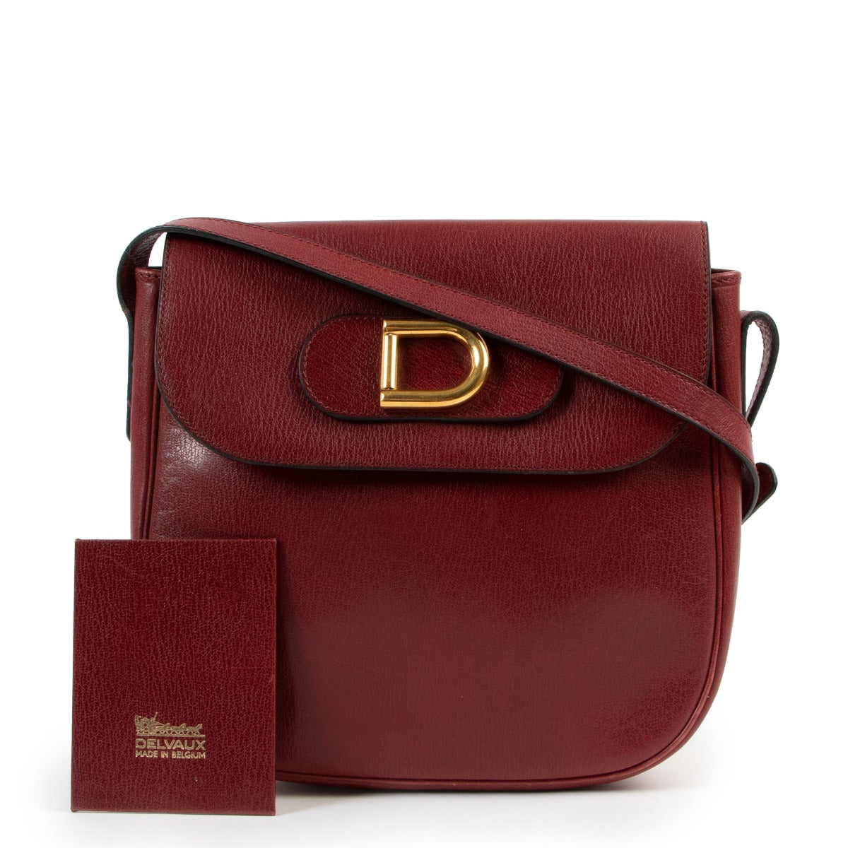 Shop authentic vintage designer Delvaux Gold D Flap Crossbody Bag at Labellov for the best price.