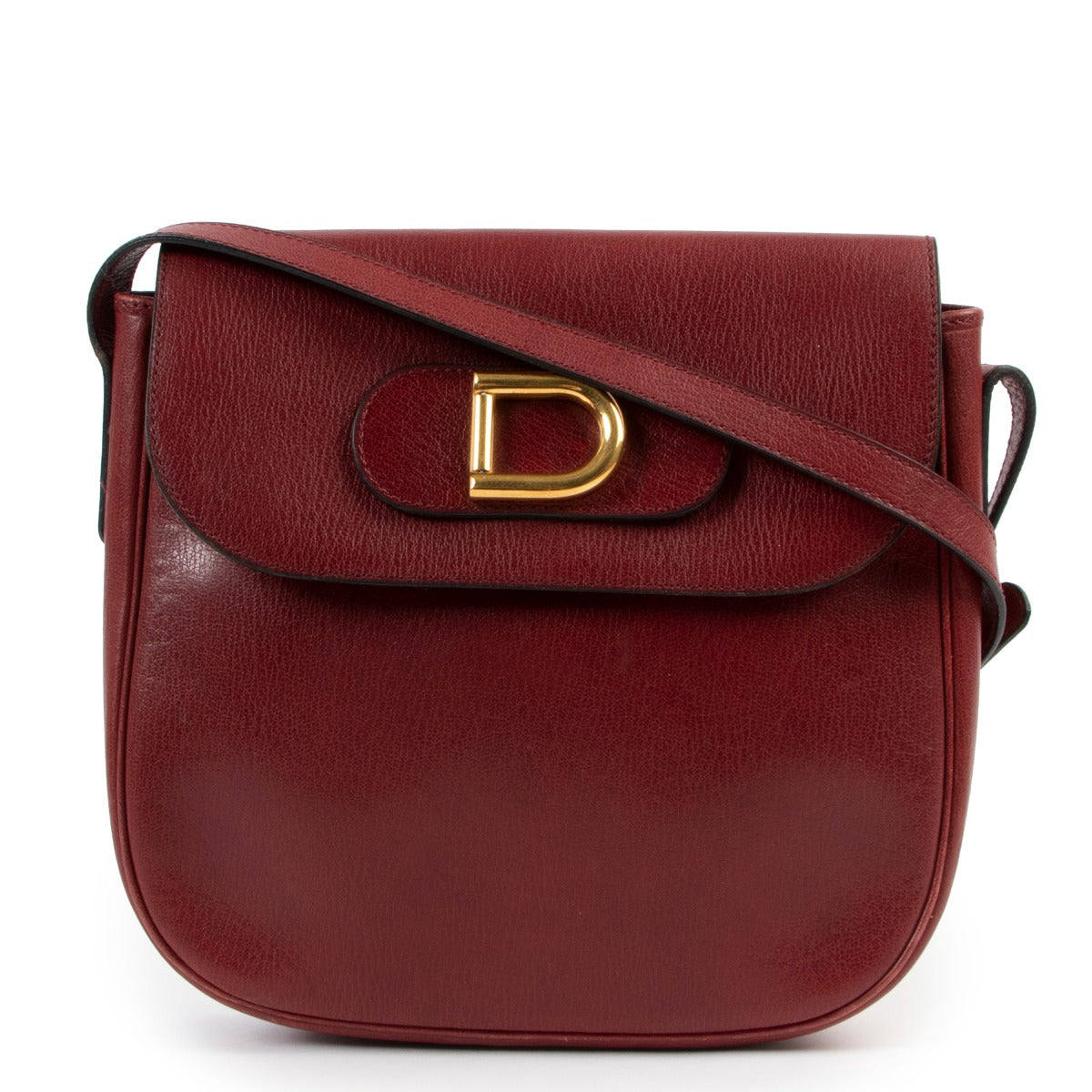 Shop authentic vintage designer Delvaux Gold D Flap Crossbody Bag at Labellov for the best price.