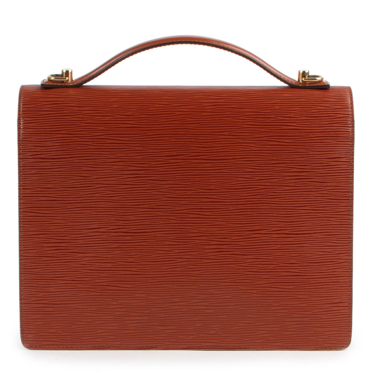Veilig online kopen van Louis Vuitton Cognac epi leer Monceau handtas