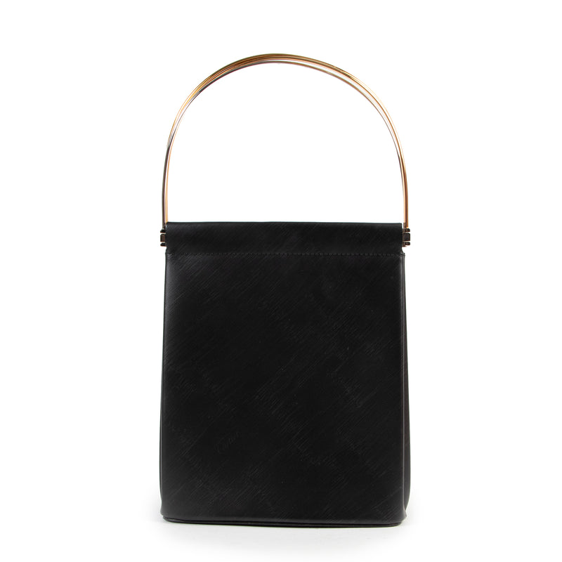 Shop safe online authentic Cartier Black Trinity Top Handle Bag at the right price.