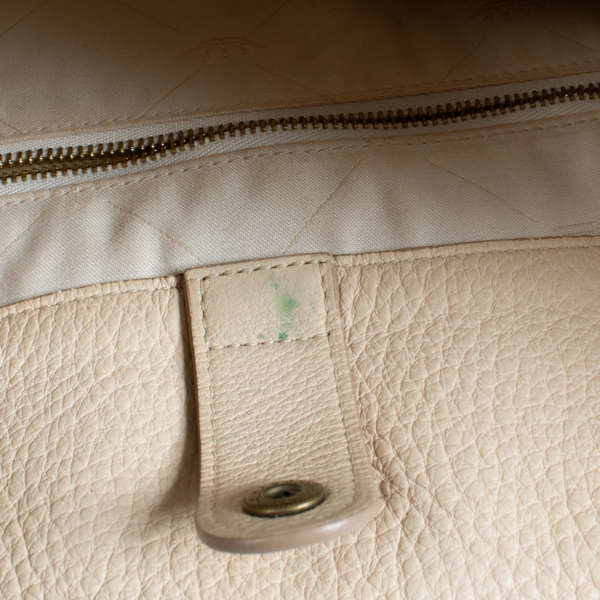 Authentic Preloved Delvaux Beige Louise GM Hobo Bag on labellov.com