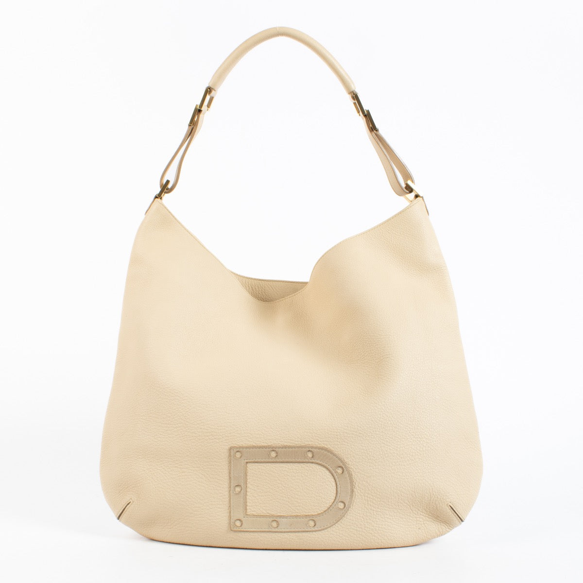 Authentic Preloved Delvaux Beige Louise GM Hobo Bag on labellov.com