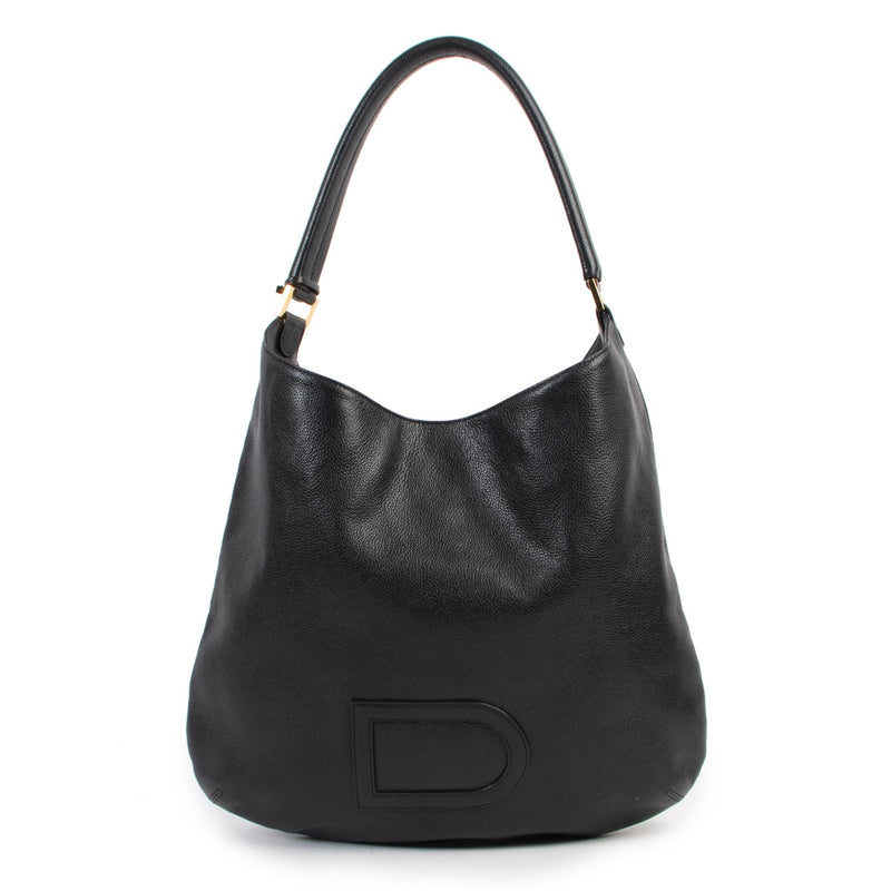 Shop safe online 100% authentic second hand Delvaux Black Le Louise Shoulder Bag in very good condition at Labellov in Antwerp.
