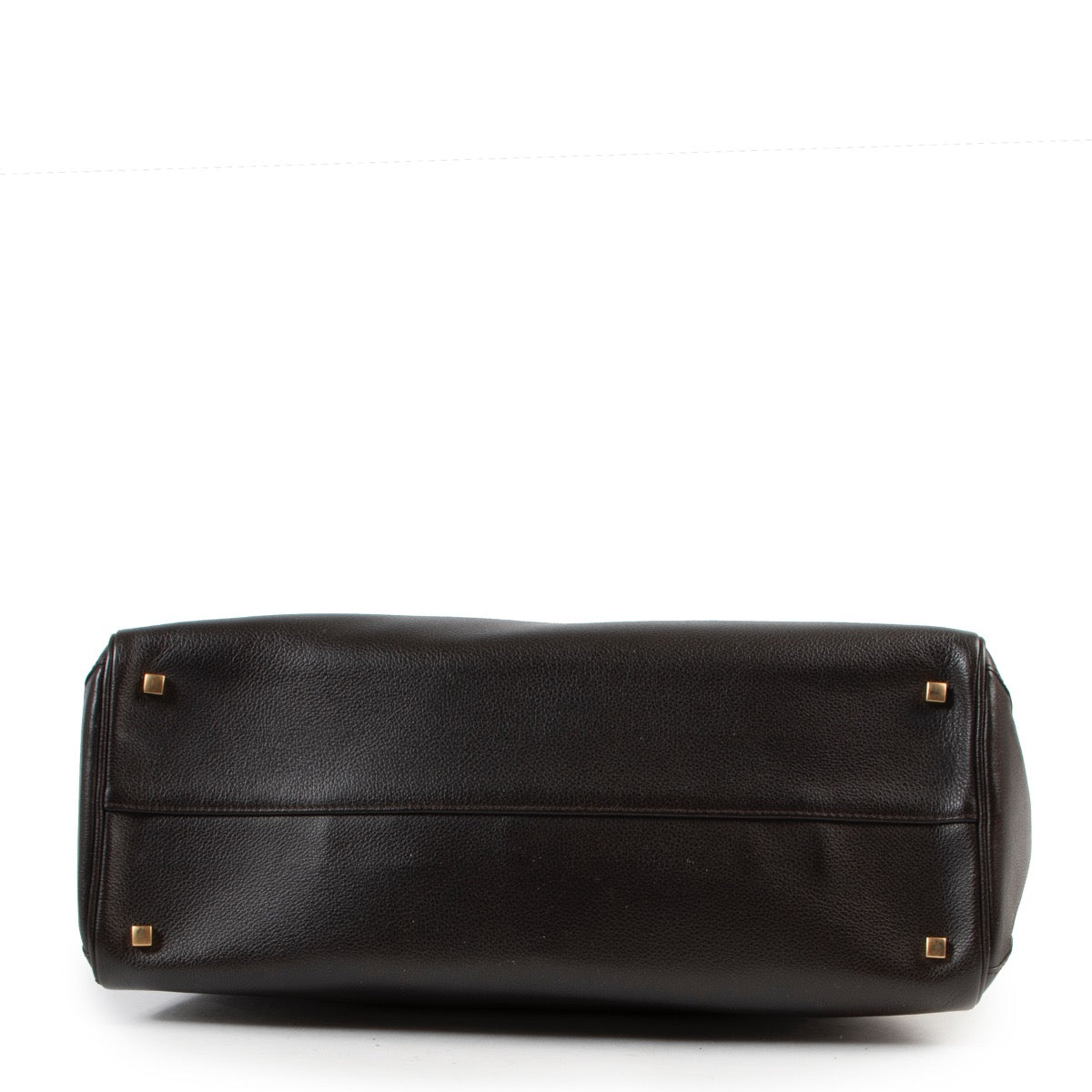 Shop safe online authentic Delvaux Brown Tempête Top Handle Bag at Labellov.com.