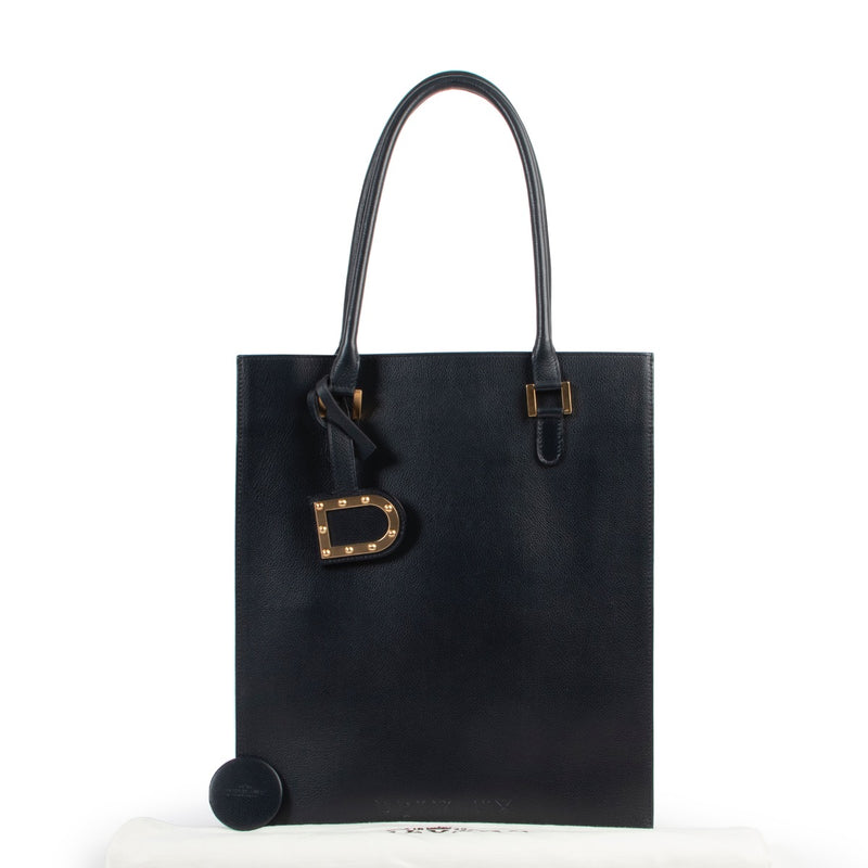 Shop safe online 100% authentic second hand Delvaux Dark Blue Le Jeff Shoulder Bag at the right price at Labellov in Antwerp.