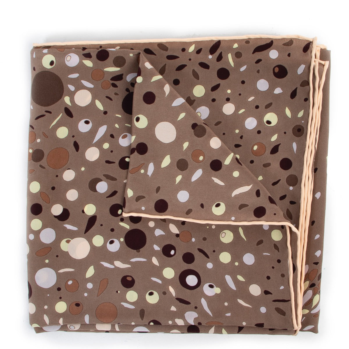 Shop safe online 100% authentic second hand Delvaux Brown Dotted Scarf at very good condition at the right price at labellov in Antwerp.