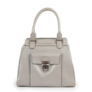 Delvaux Gris Clair Coquin MM Top Handle Bag