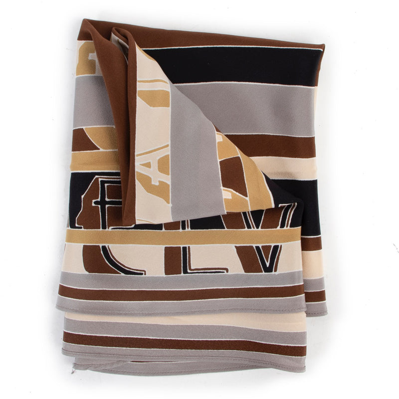 Shop safe online 100% authentic second hand Delvaux Multicolor Silk Scarf in very good condition at Labellov in Antwerp.