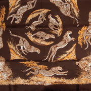 Shop safe online 100% authentic second hand Hermès Brown Guépards Silk Scarf at Labellov in Antwerp.