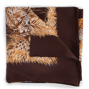 Shop safe online 100% authentic second hand Hermès Brown Guépards Silk Scarf at Labellov in Antwerp.