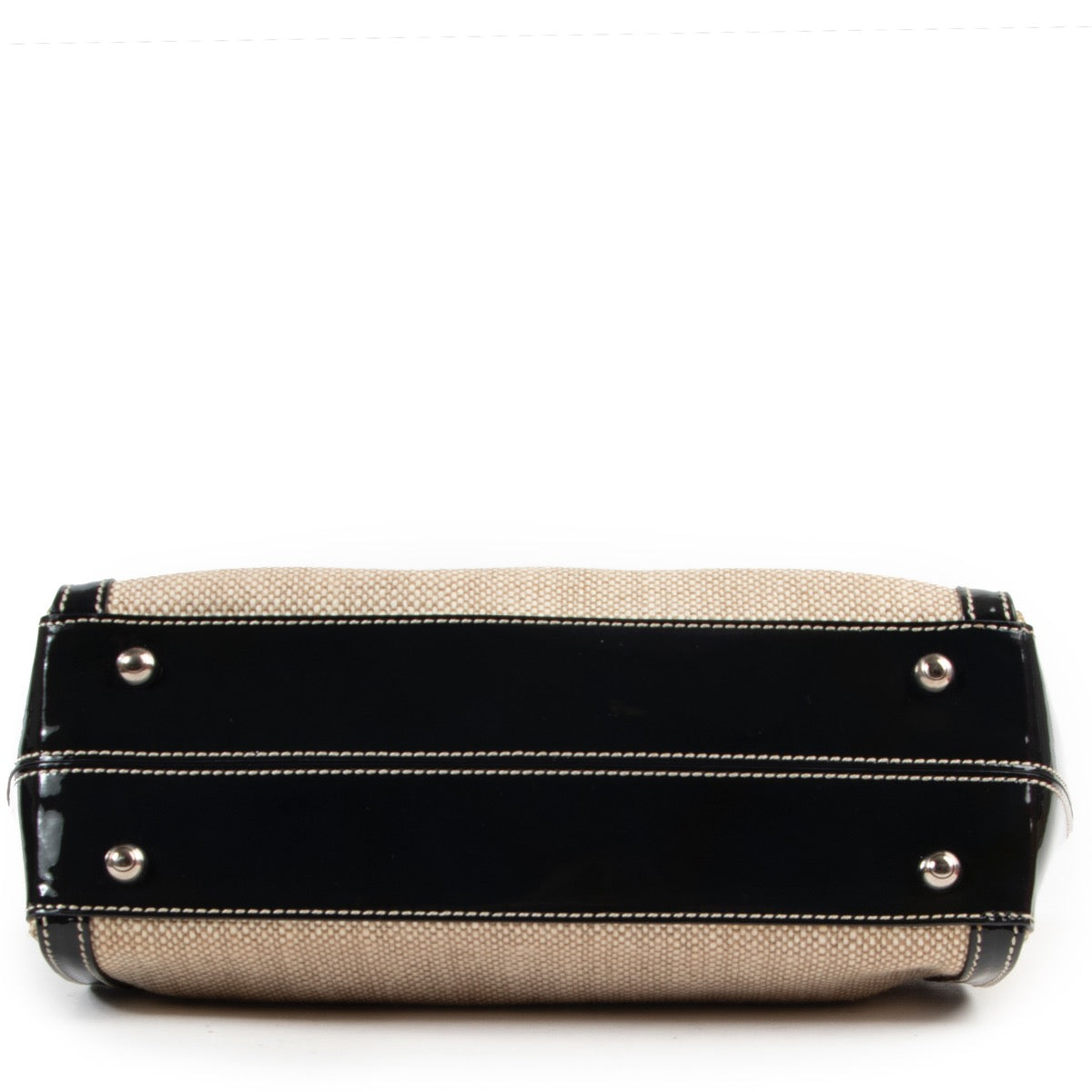 Veilig online kopen van authentieke Tods beige canvas handtas bij Labellov.com.