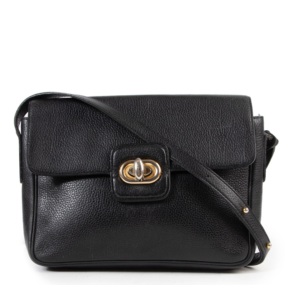 Shop safe online authentic Delvaux Black Crossbody Bag at the right price.