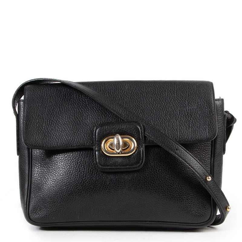Shop safe online authentic Delvaux Black Crossbody Bag at the right price.