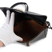 Shop safe online authentic Delvaux Black Crossbody Bag at the right price.