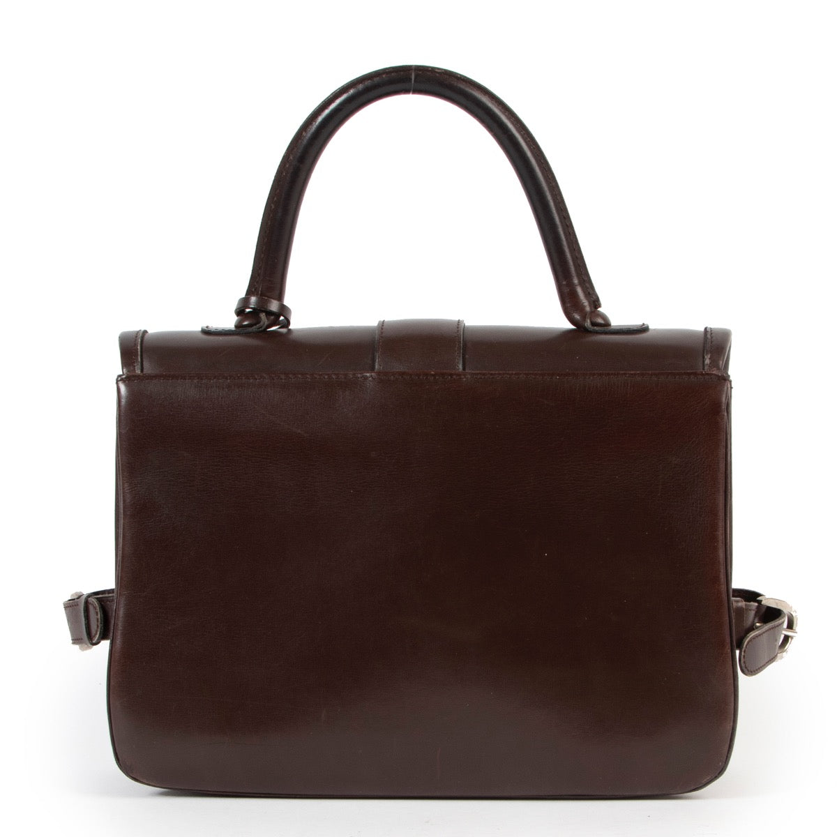 Achetez en ligne second main ce sac Delvaux brun brillant chez Labellov.Com.