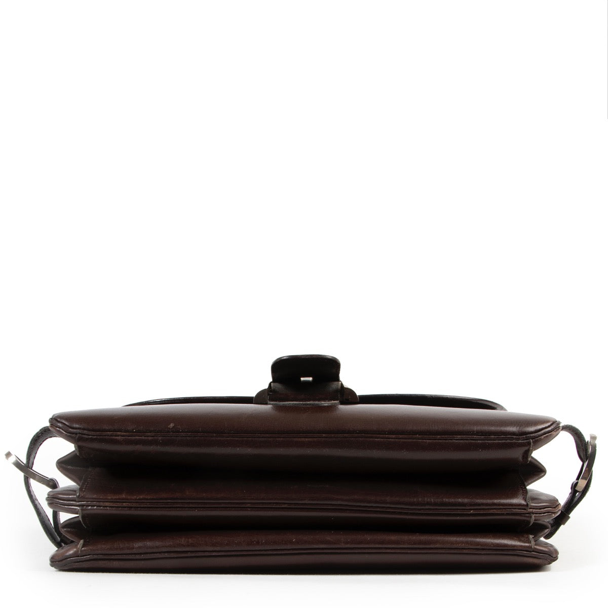 Veilig online kopen van authentieke tweedehands Delvaux bruin Brillant handtas.