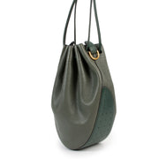 Delvaux Green Tabarin Drawstring Bucket Bag