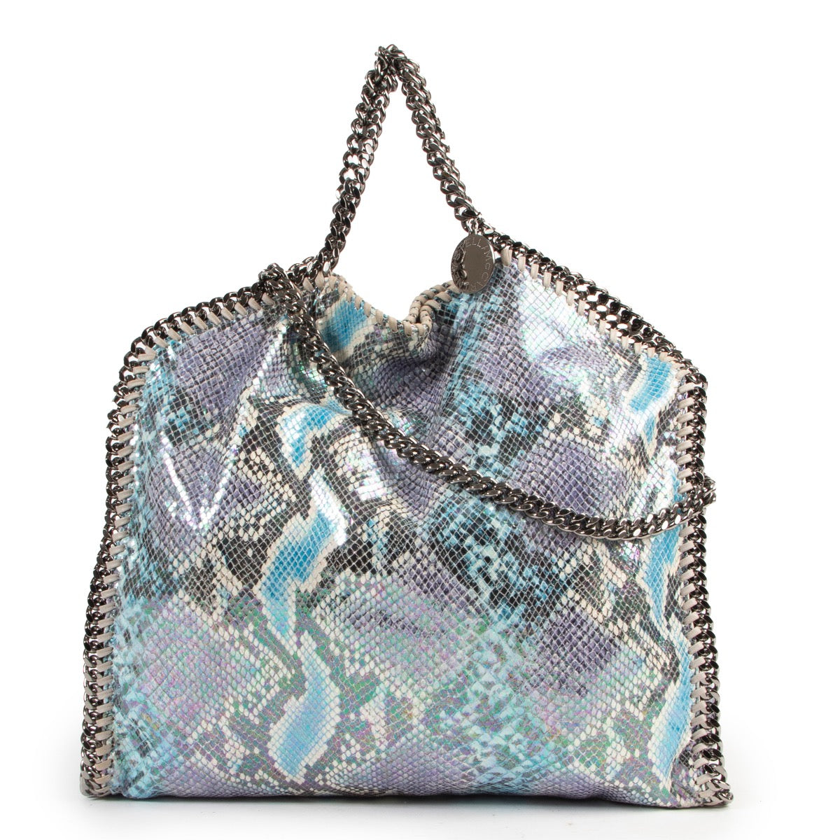 Shop safe online authentic Stella McCartney Multicolor Hologram Falabella Tote Bag