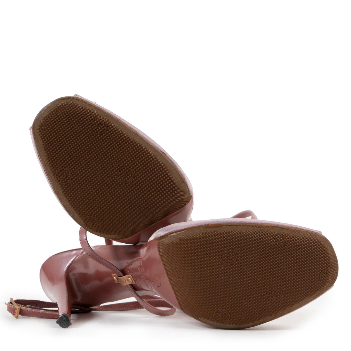 Escarpins Fendi en soie rose - Taille 38