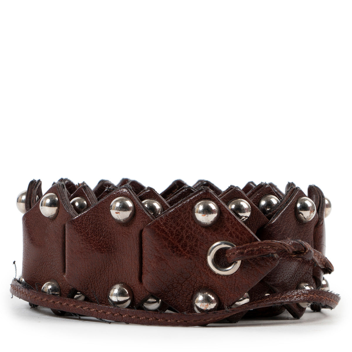 Miu Miu brown leather belt boho style for the best price