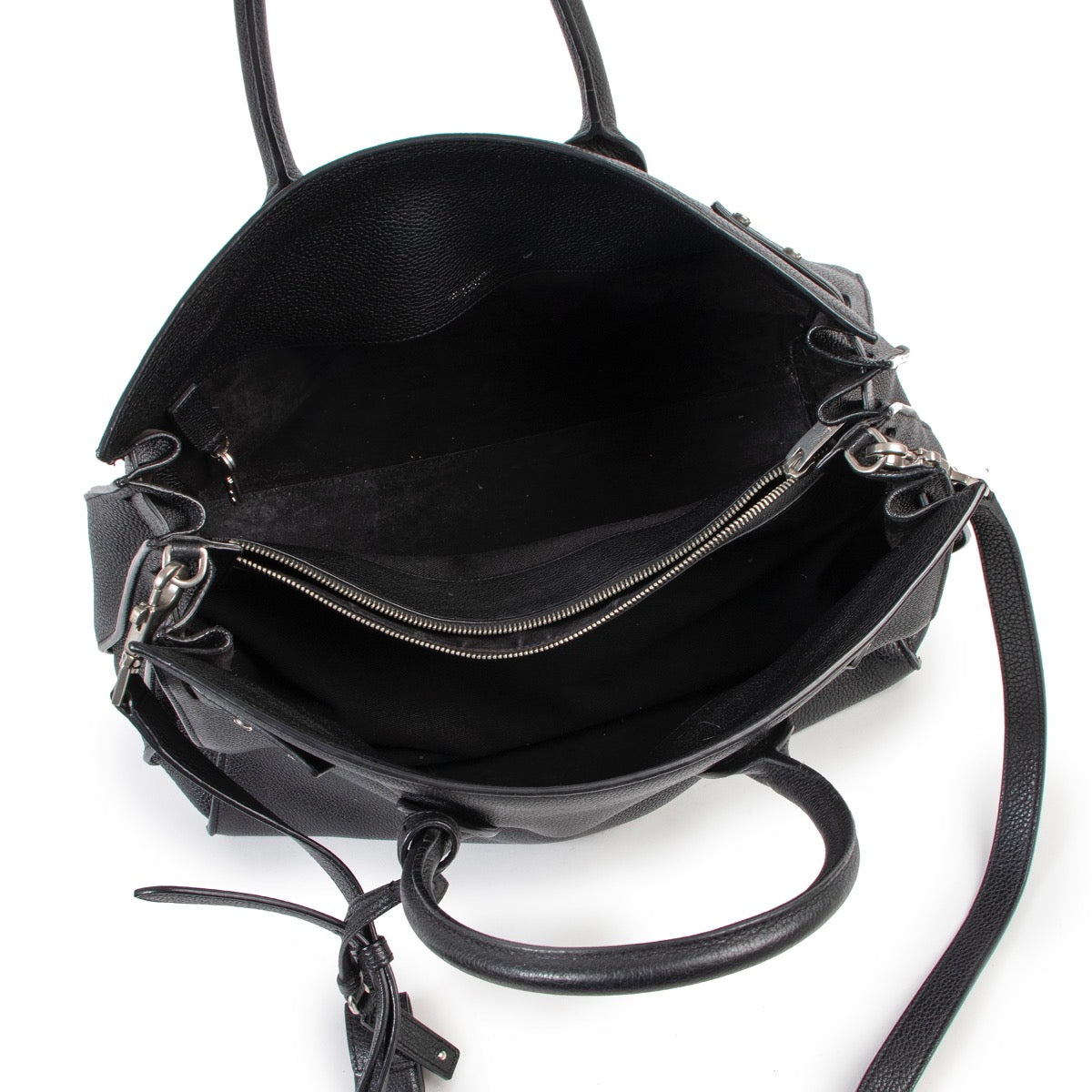 Shop safe online authentic Saint Laurent Black Sac De Jour Top Handle Bag at the right price.