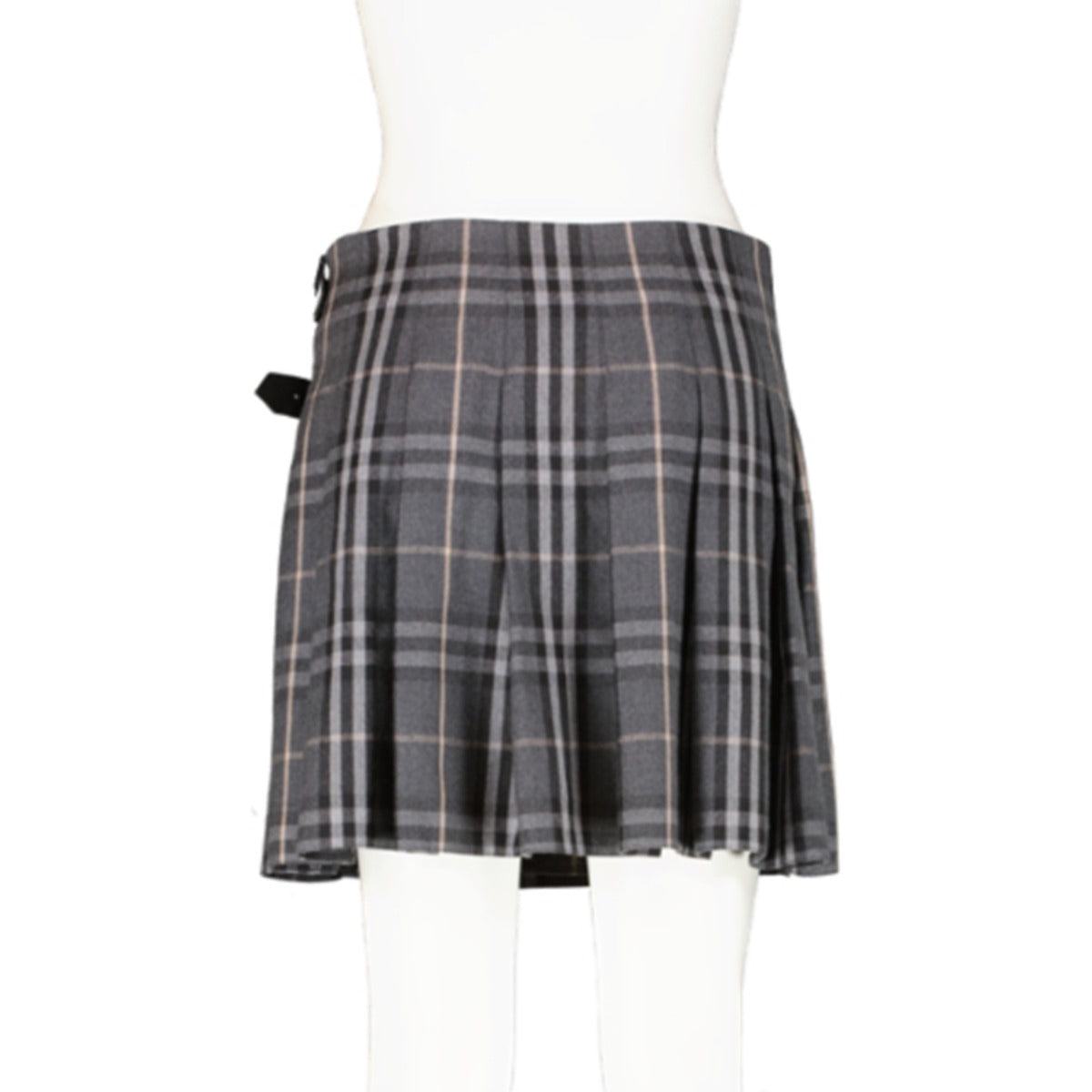 Burberry London Pleated Checked Wool Kilt Skirt