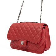 Chanel Red Goatskin Classic Flap Bag