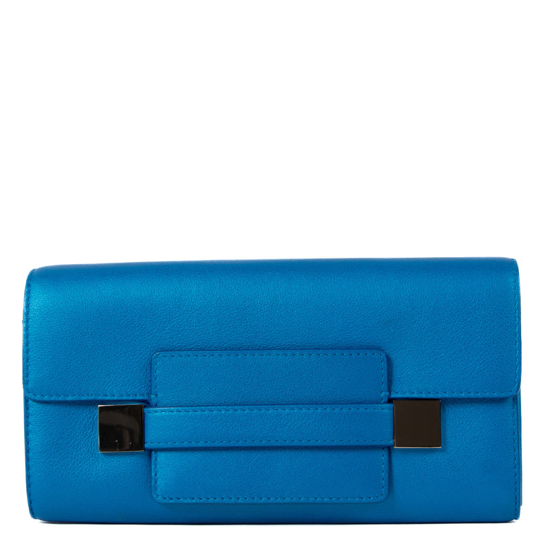 Delvaux Electric Blue Madam Wallet