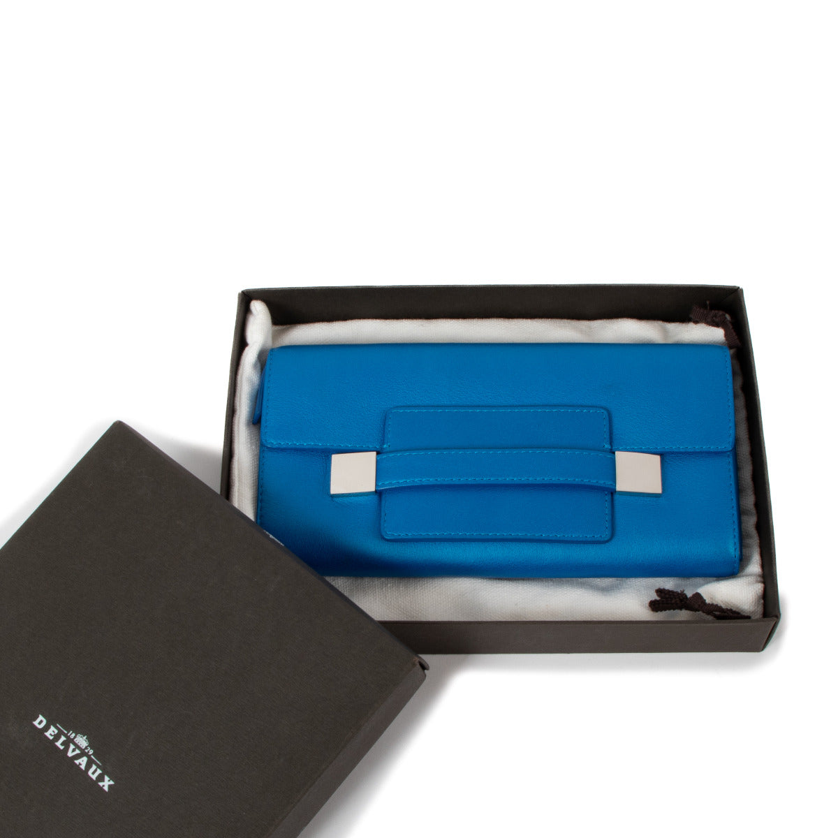 Delvaux Electric Blue Madam Wallet