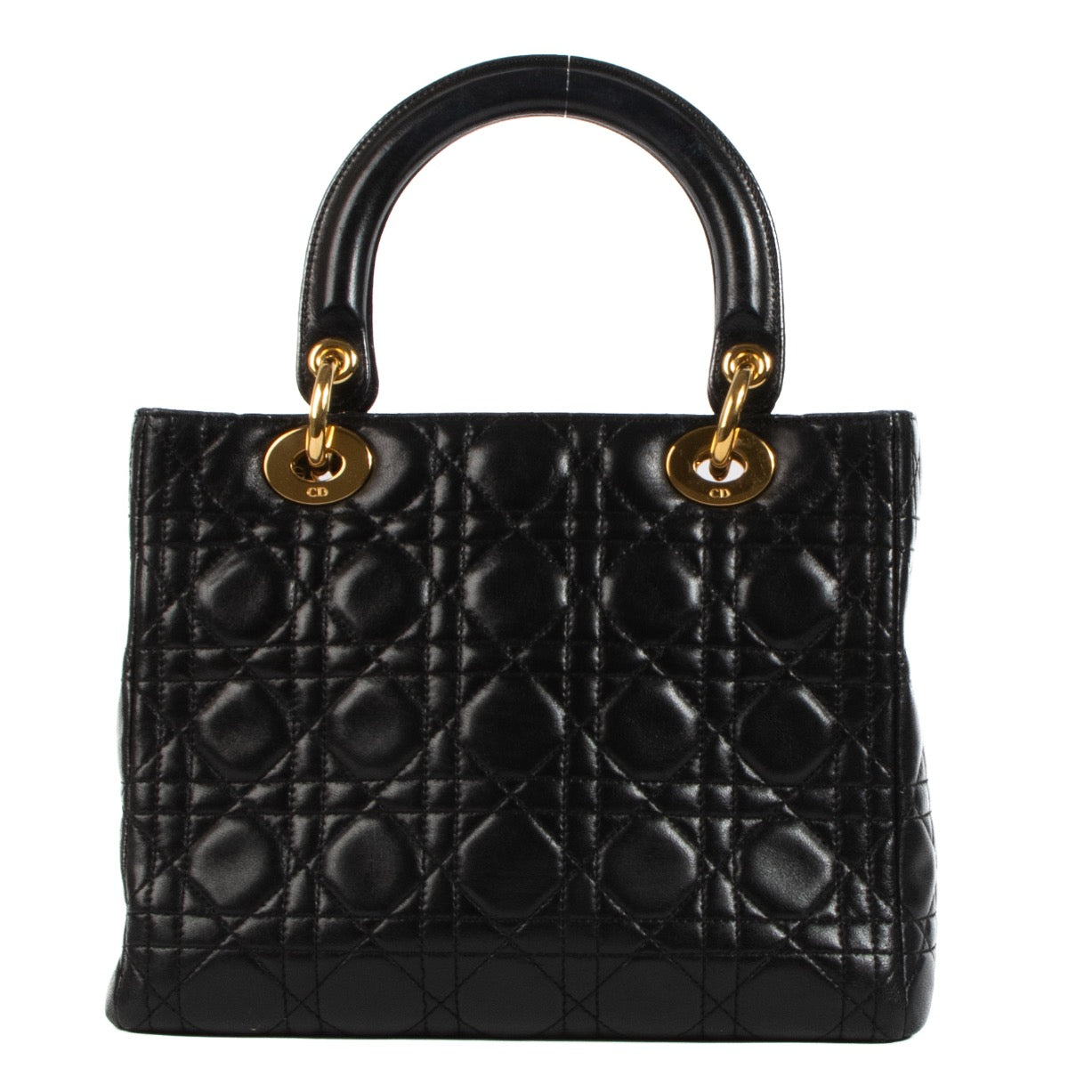 shop 100% authentic second hand Christian Dior Black Medium Lady Dior Bag on Labellov.com