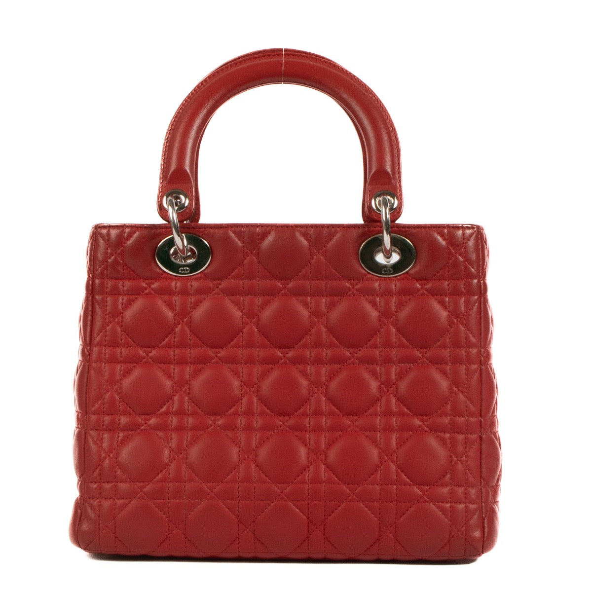 shop 100% authentic second hand Christian Dior Red Medium Lady Dior on Labellov.com