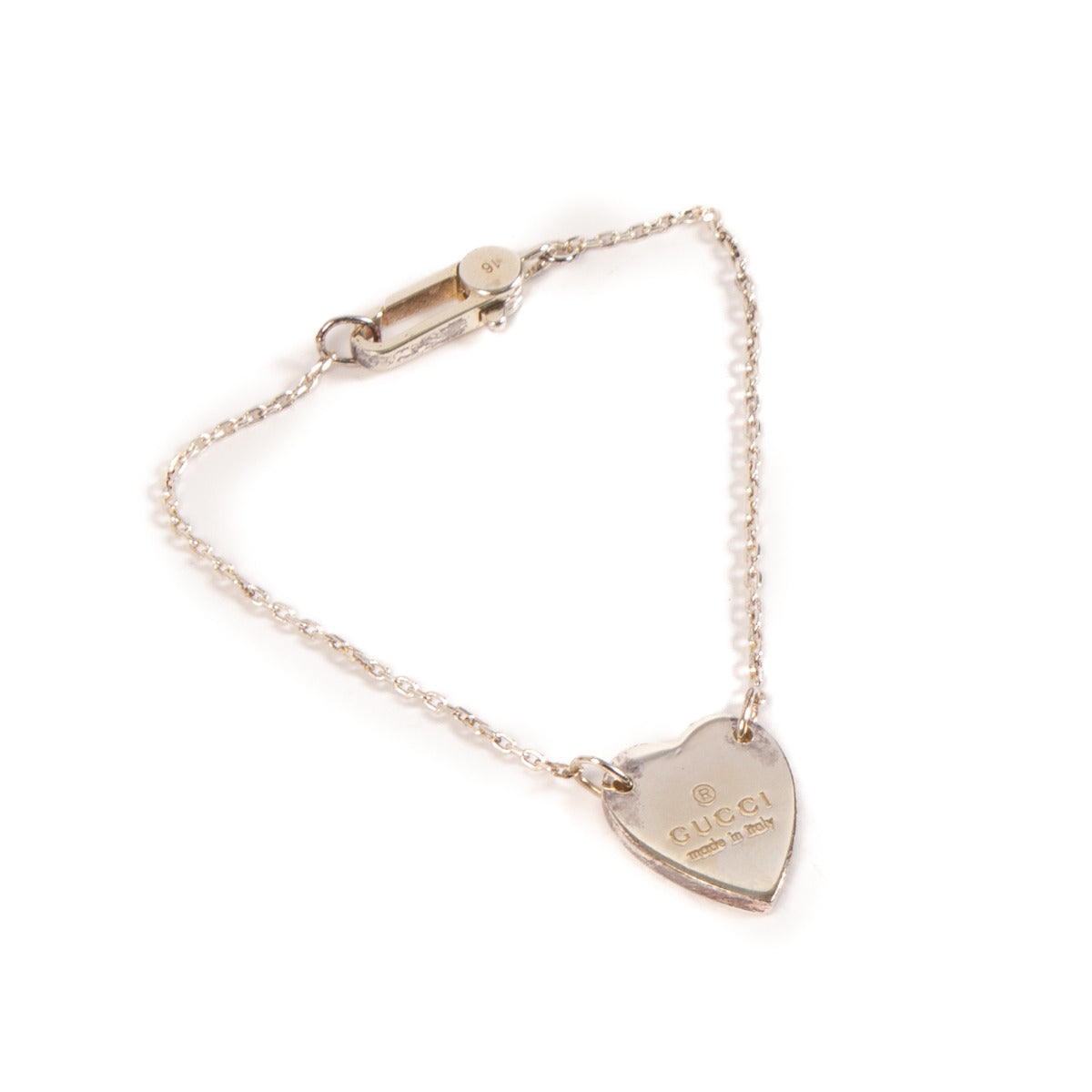 Gucci Trademark with Heart Pendant Bracelet