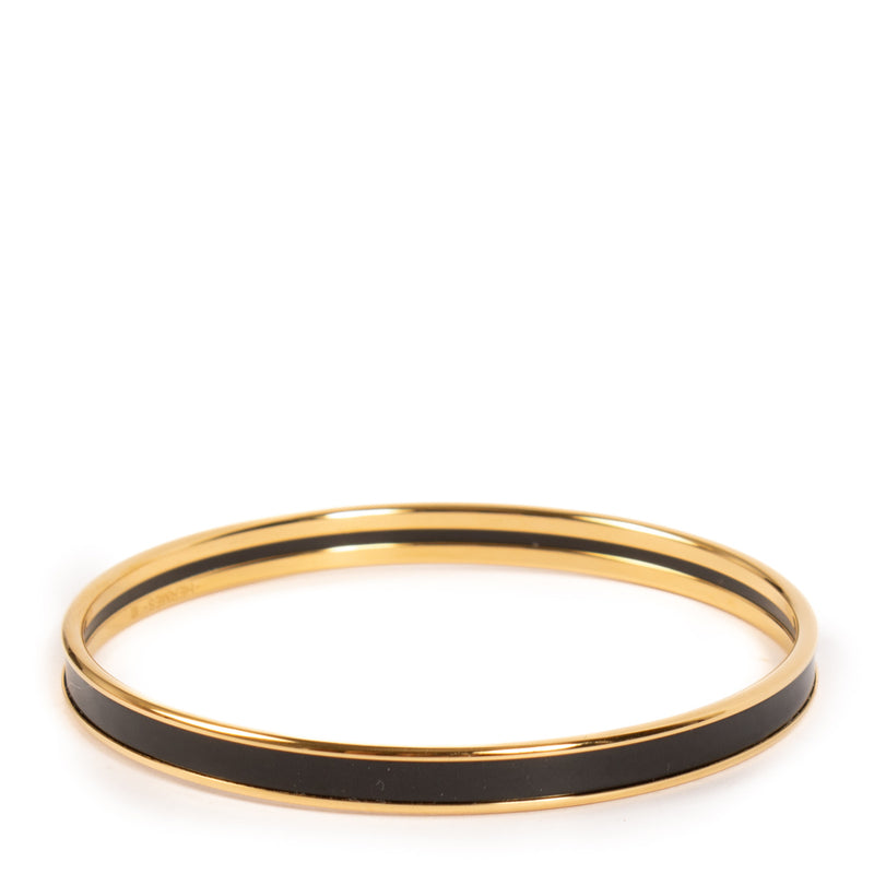Hermès Black Bangle Bracelet