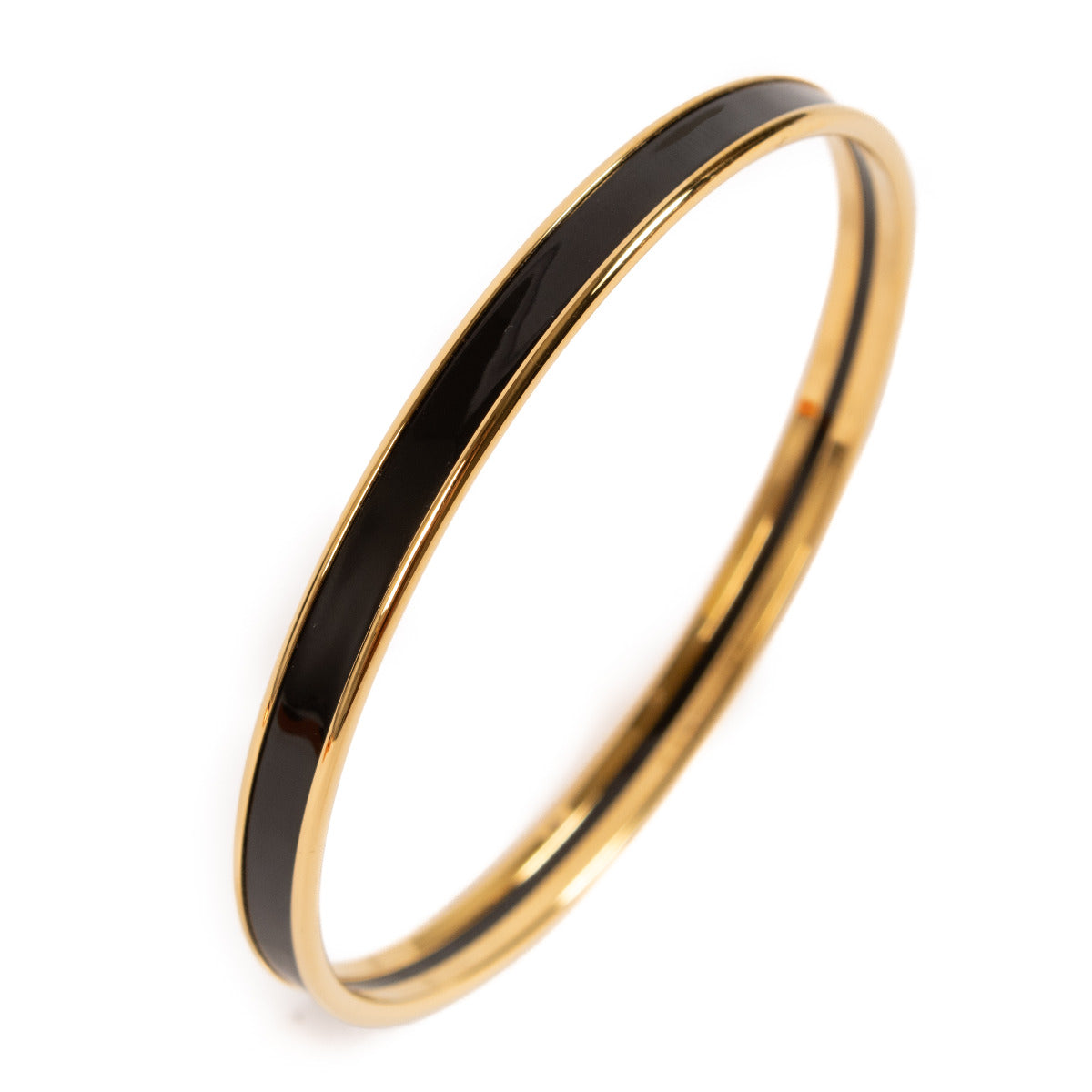 Hermès Black Uni Bangle Bracelet