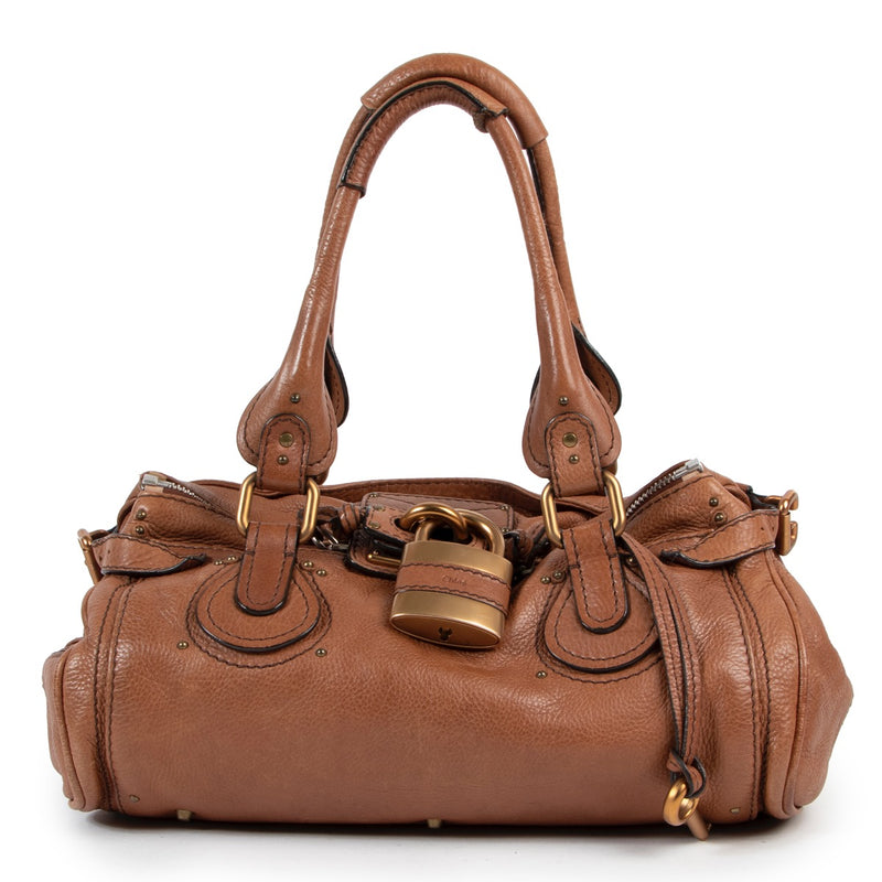 Shop safe online authentic second hand Chloé Brown Paddington Padlock Bag at Labellov.com.