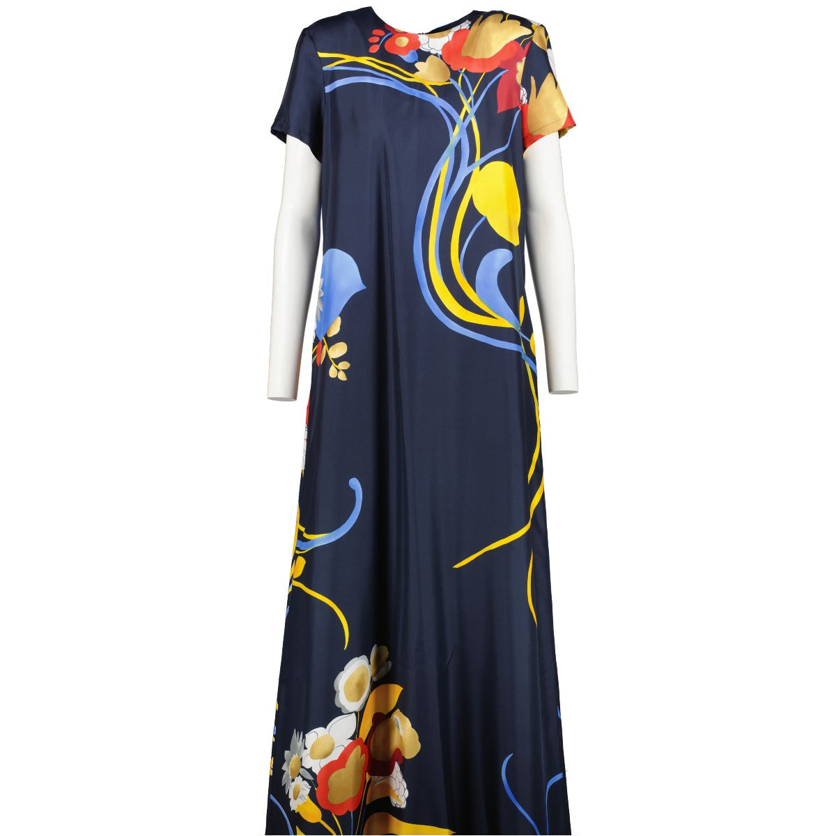La Double J blauwe jurk met bloemenprint