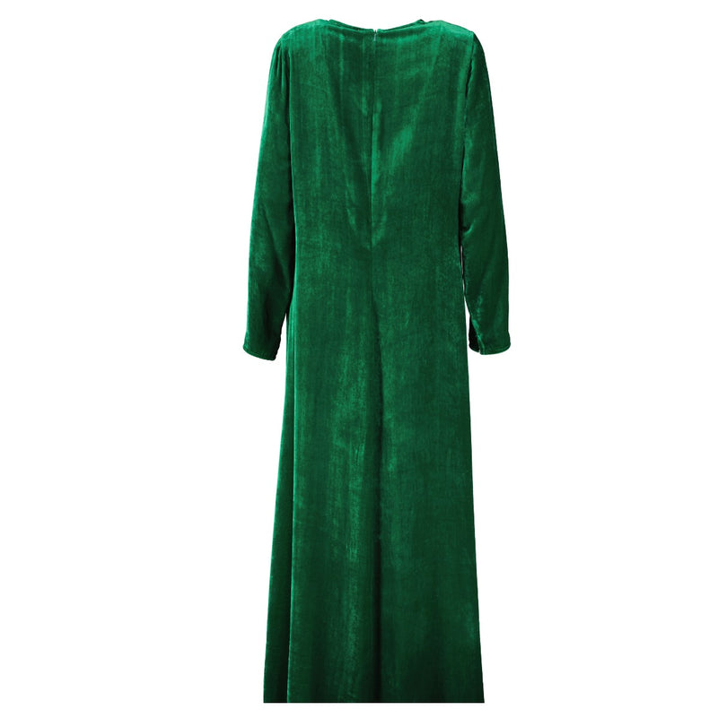 Forte Forte Groene fluwelen jurk