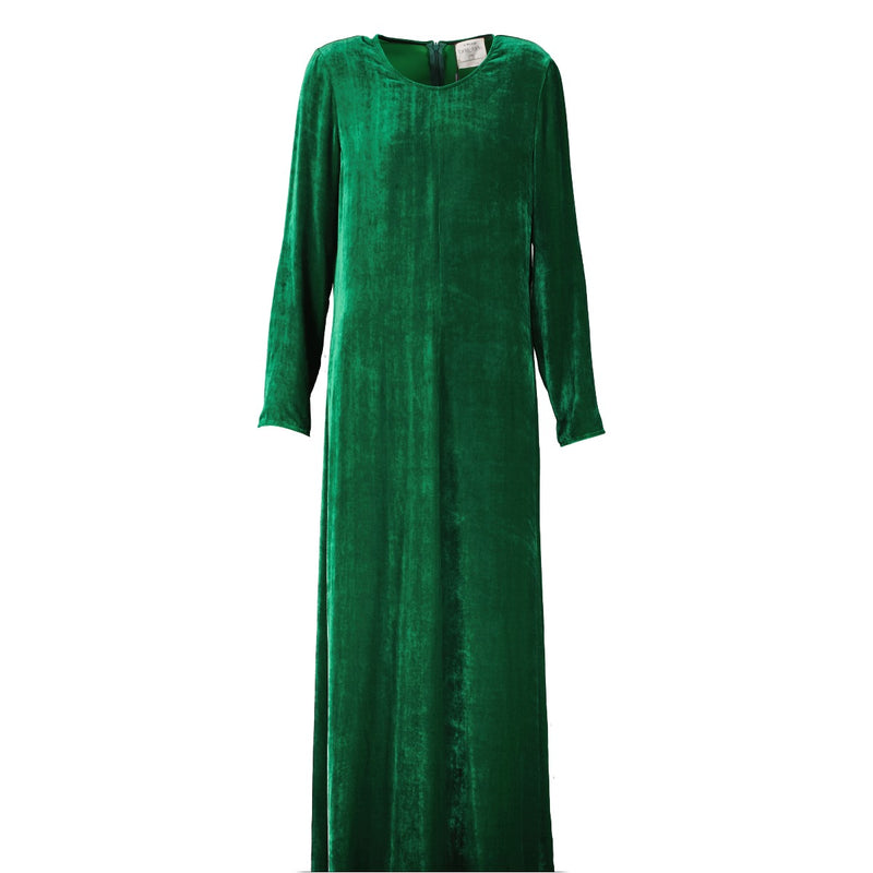 Forte Forte Groene fluwelen jurk